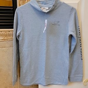 Girls Vineyard Vines blue funnel neck size L(14)